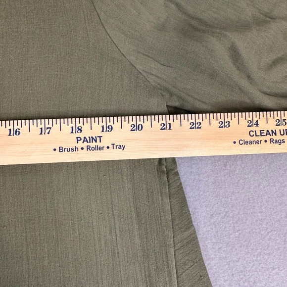 Soft Surroundings‎ Embroidered Tunic Dress Olive Green Tassel Detail Women Large - Picture 9 of 14